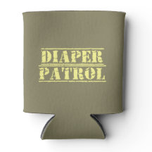 Diaper Patrol Can Cooler (Yellow)