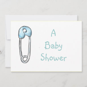 Diaper PIn, Baby Shower Invitation