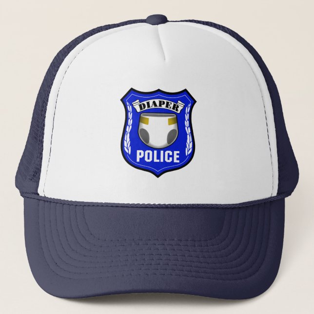 DIAPER POLICE TRUCKER HAT (Front)