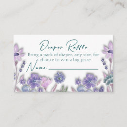 Diaper Raffle Baby In bloom Floral Enclosure Card