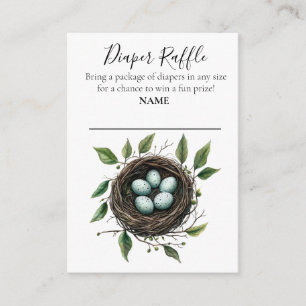 Diaper Raffle Baby Nesting Party Bird nest Enclosure Card