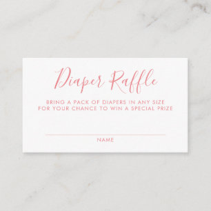 Diaper Raffle Baby Shower Insert