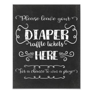 Diaper Raffle Baby Shower Print