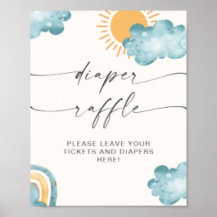 Diaper Raffle Baby Shower Sunshine  Poster