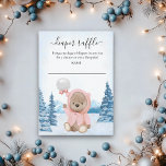 Diaper Raffle Baby Teddy Bear Winter Christmas Enclosure Card<br><div class="desc">This design may be personalised in the area provided by changing the photo and/or text. Or it can be customised by clicking Personalise this Template and then choosing the click to customise further option and delete or change the colour of the background, add text, change the text colour or style,...</div>