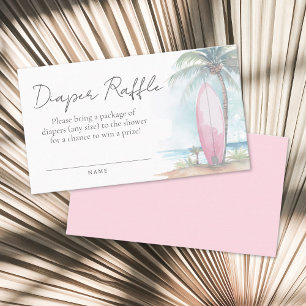 Diaper Raffle Beach Baby Shower Enclosure Card