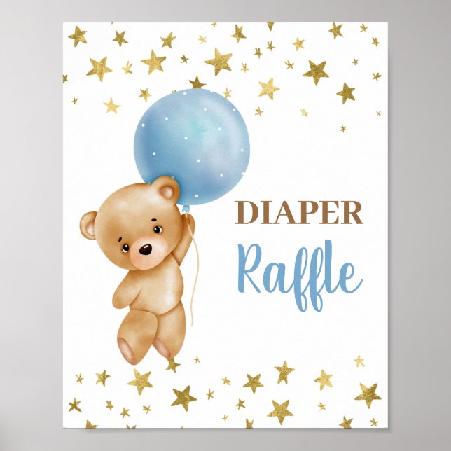 Diaper Raffle Bear sign (Front)