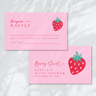 Diaper Raffle Berry Sweet Baby Shower Enclosure Card