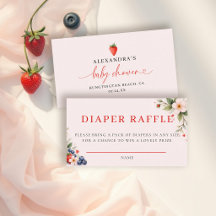 Diaper Raffle Berry Sweet Botanical Baby Shower