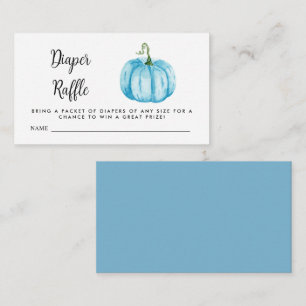Diaper Raffle Blue Pumpkin   Enclosure Card