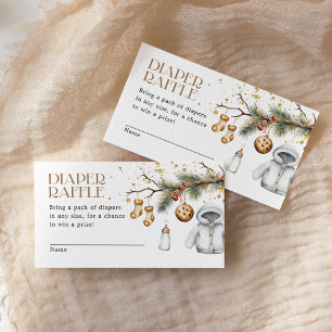 Diaper Raffle Boho Christmas Baby Shower Enclosure Card
