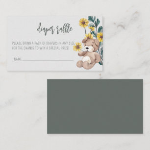 Diaper Raffle Boho Rustic Baby Shower Enclosure Card