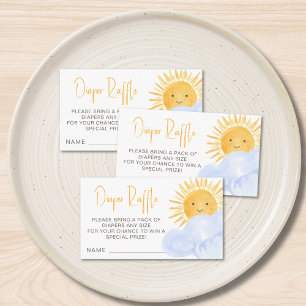 Diaper Raffle Boho Sunshine Baby Shower Enclosure Card
