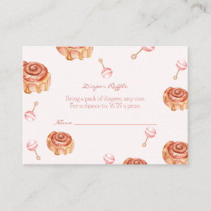 Diaper Raffle Brunch and Baby Shower Girl Enclosure Card