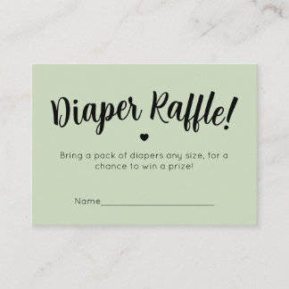 Diaper Raffle Card