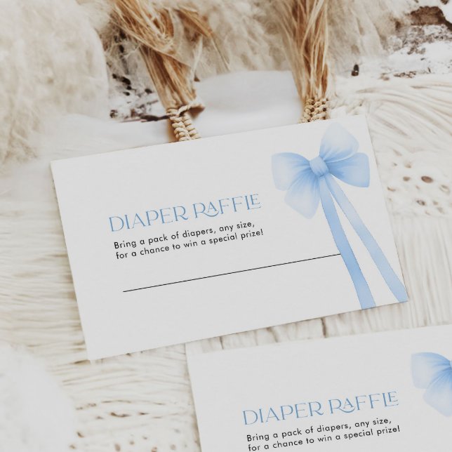 Diaper Raffle Card Blue Bow (Creator Uploaded)