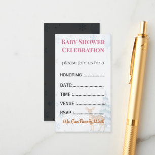Diaper Raffle Card Tickets Elegant Insert