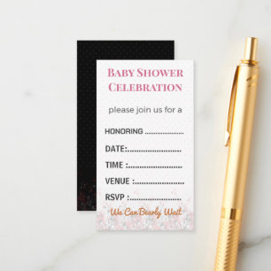 Diaper Raffle Card Tickets Elegant Insert