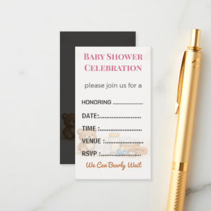 Diaper Raffle Card Tickets Elegant Insert