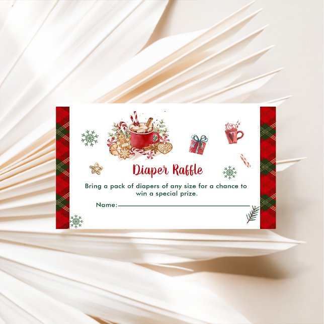 Diaper Raffle Christmas Santa Cookies  Enclosure Card (Creator Uploaded)