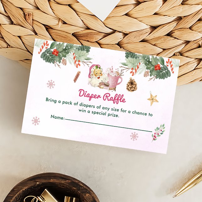 Diaper Raffle Christmas Santa Cookies  Enclosure Card (Creator Uploaded)