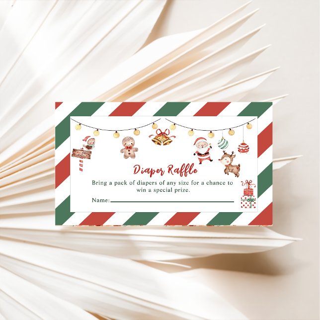 Diaper Raffle Christmas Santa Enclosure Card (Creator Uploaded)