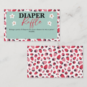 Diaper Raffle Enclosure Card Berry Baby Shower