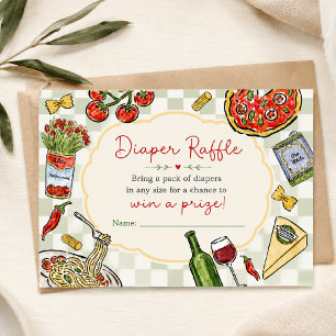 Diaper Raffle Enclosure Card   Italian Baby Shower