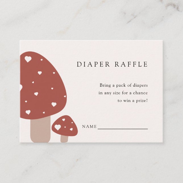 Diaper Raffle Enclosure | Fall Mushrooms (Front)