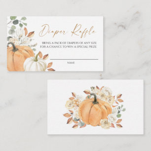 Diaper Raffle Fall Baby Shower Enclosure Card