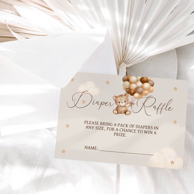 Diaper Raffle Gender Neutral Baby Shower Enclosure Card (Creator Uploaded)