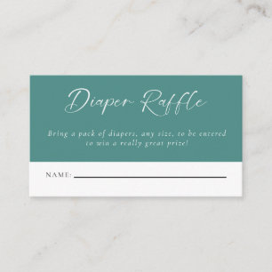 Diaper Raffle Hello Baby Shower Minimal Neutral Enclosure Card