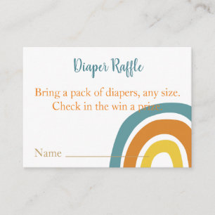Diaper Raffle, Here Comes the Son Baby Shower Enclosure Card