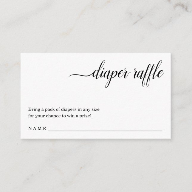 Diaper Raffle Insert for Baby Shower Invitation (Front)