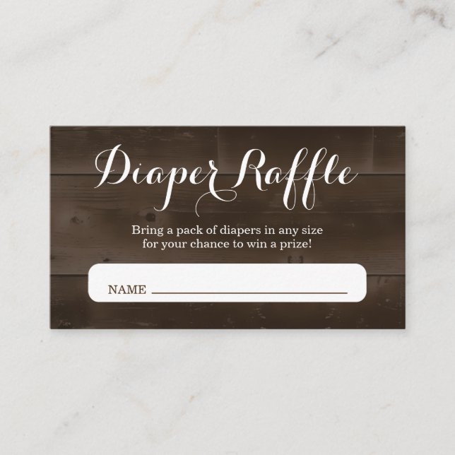 Diaper Raffle Insert for Baby Shower Invitation (Front)