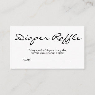 Diaper Raffle Insert for Baby Shower Invitation
