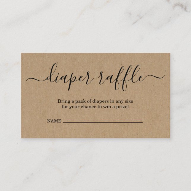 Diaper Raffle Insert for Baby Shower Invitation (Front)