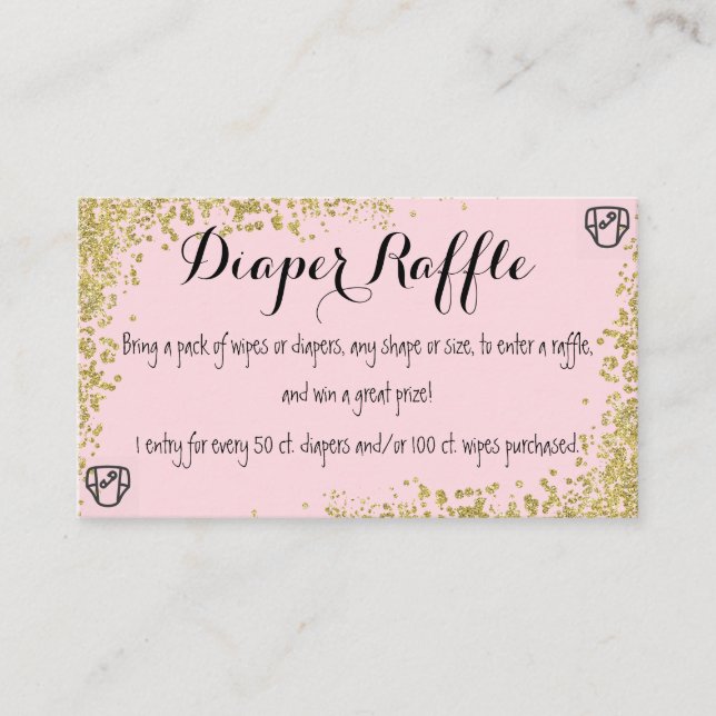 Diaper Raffle Invitation Insert (Front)