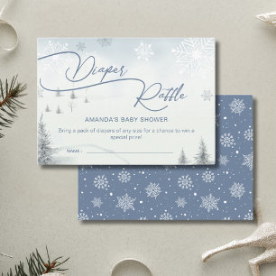 Diaper Raffle Its Cold Outside Winter Baby Shower Enclosure Card