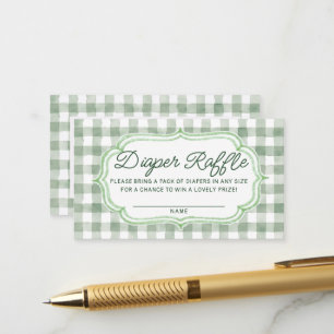 Diaper Raffle Locally Grown Farmer Baby Shower Enclosure Card