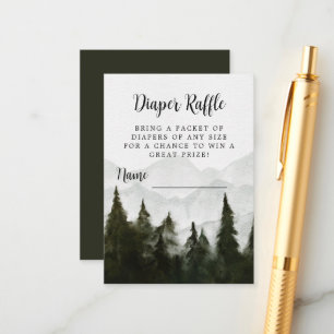 Diaper Raffle Misty Forest Baby Shower  Enclosure Card