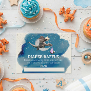 Diaper Raffle Pink Dragon Enclosure Card