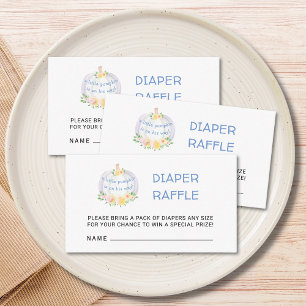 Diaper Raffle Pumpkin Boy's Baby Shower Enclosure Card