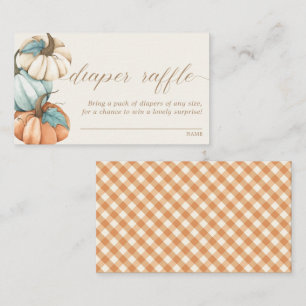 Diaper Raffle – Rustic Autumn Fall Baby Shower   Enclosure Card