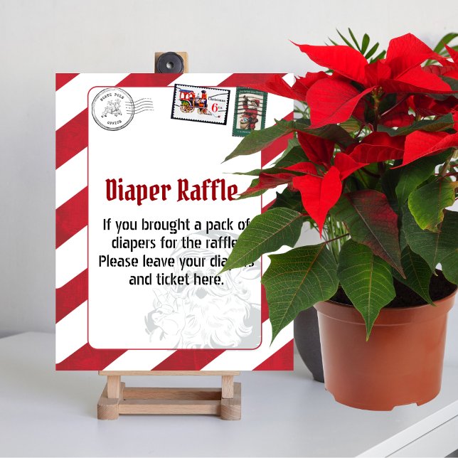Diaper Raffle Santa's Letter North Pole Postmarked Poster (Creator Uploaded)