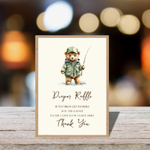 Diaper Raffle Sign A Little Fisherman Baby Shower