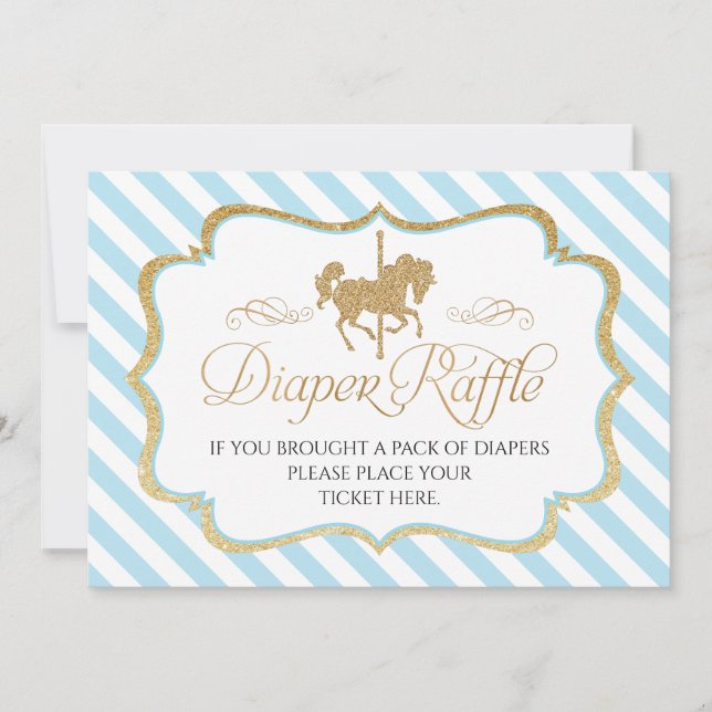 Diaper Raffle Sign Invitation (Front)