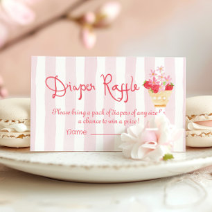 Diaper raffle Strawberry Berry Sweet Whimsical Enclosure Card