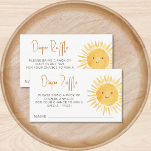 Diaper Raffle Sunshine Baby Shower Enclosure Card