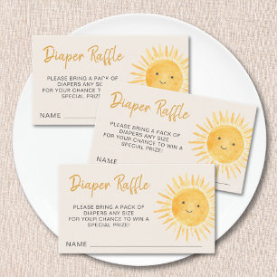 Diaper Raffle Sunshine Baby Shower Enclosure Card
